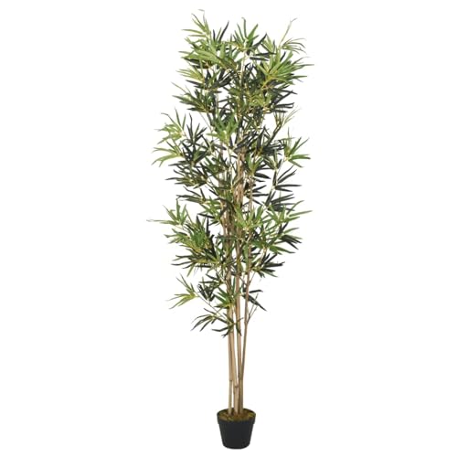 Árbol de bambú Artificial con 1104 Hojas Verde 180 cm, Somanki Plantas Artificiales Decorativas, Arbol Artificial, Macetas Decorativas, Bonsai Artificial 358961