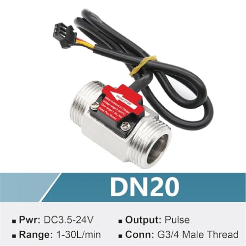 Sensor de flujo de agua con pulso electromagnético de alta precisión G3/4 3