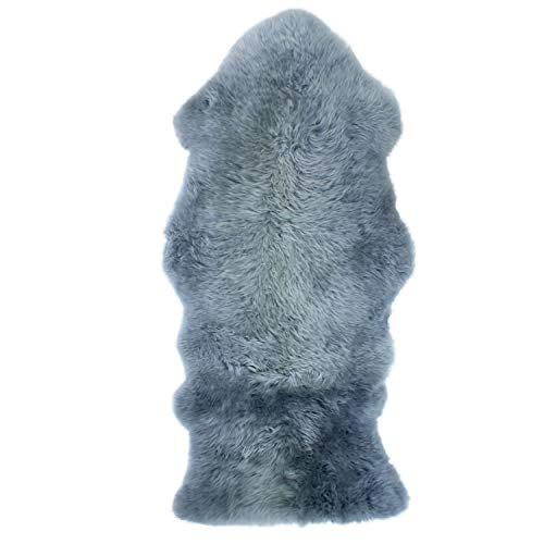 ムートンラグ 天然 オーストラリア産 長毛 1.5匹物 ラグ プラチナム 60×125cm 洗える 日本製 NF0015PU