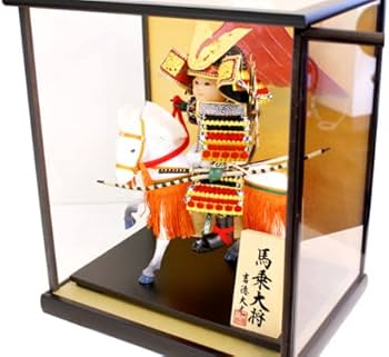 Amazon | 【五月人形】吉徳大光作 武者人形「馬乗大将」ガラスケース