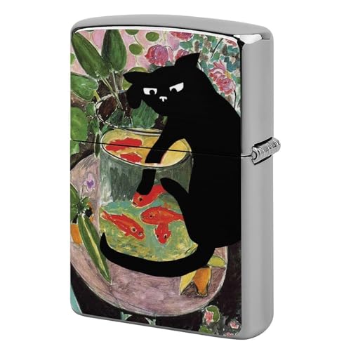 ライターケース ZIPPO/ジッポー兼用ケース 猫柄 ネコ 金? 葉柄 花柄 ジッポライターカバー 互換性のある 軽量 おしゃれ 両面プリント メンズ レディース 贈り物