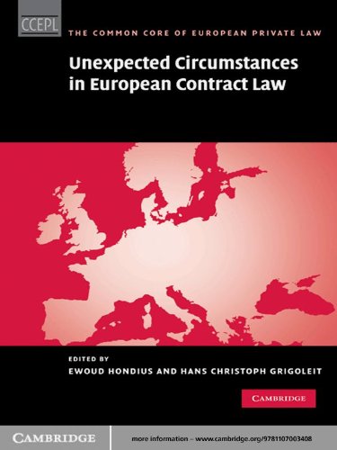 Unexpected Circumstances in European Contract Law (The Common Core of European Private Law)