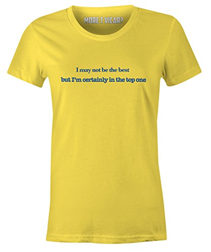 T-shirt jaune femme à slogan idéal pour vos sorties décontractées en Medium