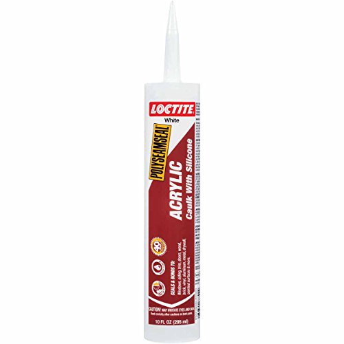 Loctite 1507600 Polyseamseal Acrylic Caulk with Silicone, 10 oz, White
