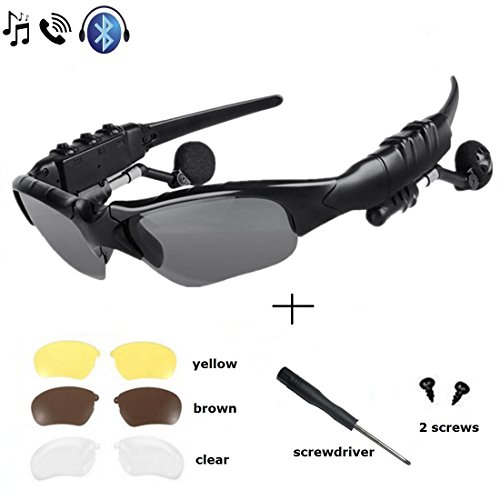 winneg inalámbrica de música Gafas de Sol con Manos Libres estéreo Bluetooth 4.1 Auriculares Auriculares para Todos los Smartphones o PC Tablets con función de Bluetooth