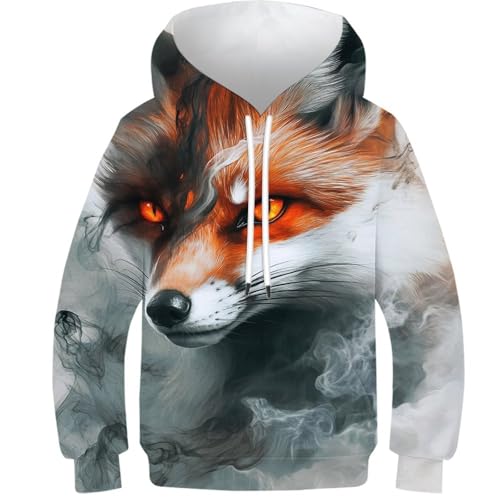 Sweat enfant renard mystique 3D idéal pour le collège et le quotidien