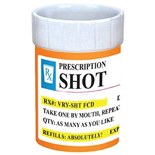Shot Glasses - Prescription Pill Bottle Shot Glass 2 Oz Rx Unique Funny Novelty 1 Shot Glass Set, Great Gag Gifts Shot Glasses For Vodka, Whiskey, Tequila, Espresso #TOP3