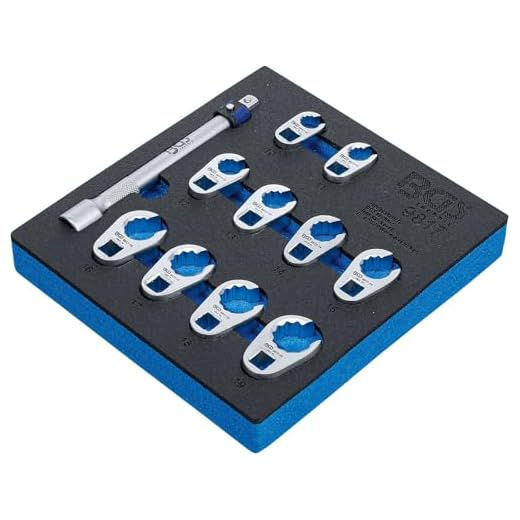 BGS 9817 | Werkstattwageneinlage 1/6: Hahnenfußschlüssel-Satz | SW 10 - 19 mm | 10 mm (3/8") | 11-tlg