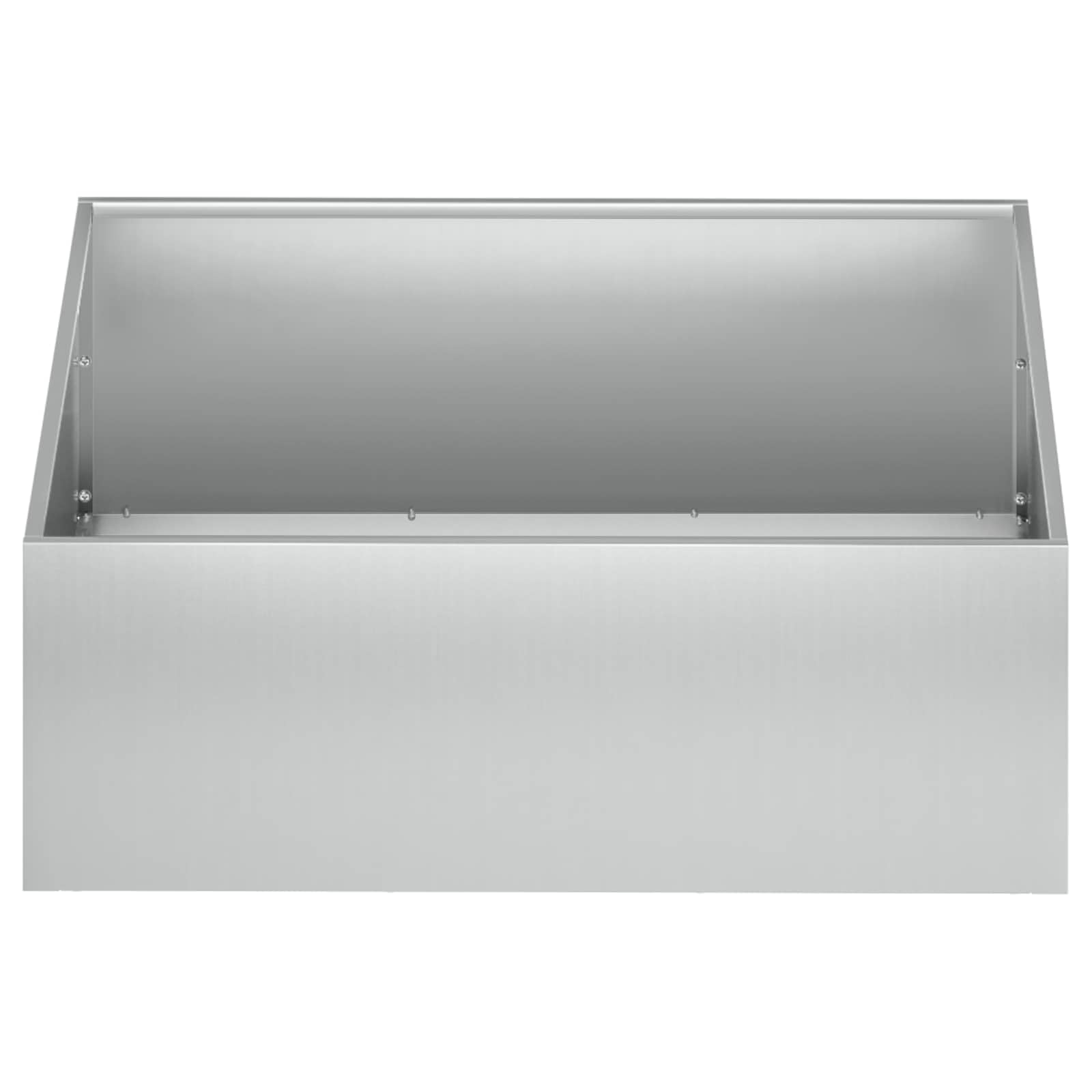 Garten Pflanzgefäß 2 Pack Silber 60 x 60 x 20 cm Stahl Blumenkasten Outdoor