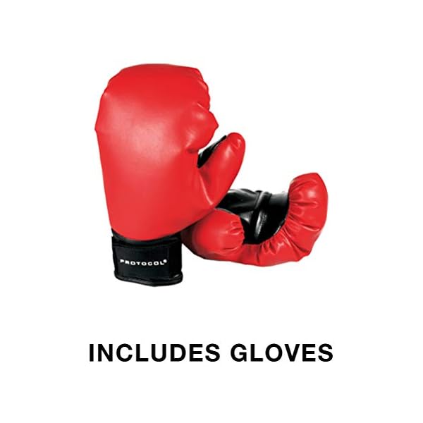 Protocol-Punching-Bag-with-Stand-for-Adults-Kids-Punching-Bag-with-Stand-Plus-Boxing-Gloves-Adjustable-Height-Stand-Standard-Punching-Bag-Red Protocol Punching Bag with Stand Plus Boxing Gloves for Adults & Kids - Adjustable Height Stand - Standard, Red