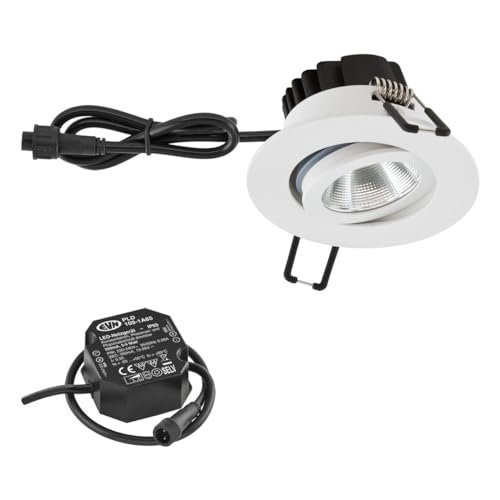 Spot encastrable P-LED 230V EVN PC650N90102 blanc pour faux plafond