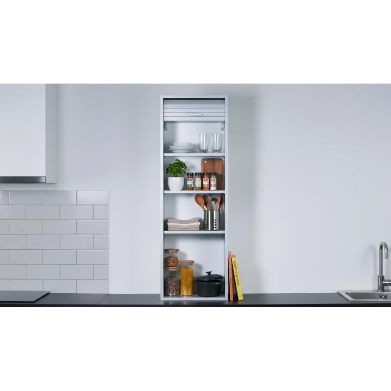 SIMMOB Meuble de Cuisine Alu 1 Rideau 4 Niches L 40 H 123.6 P 35 cm