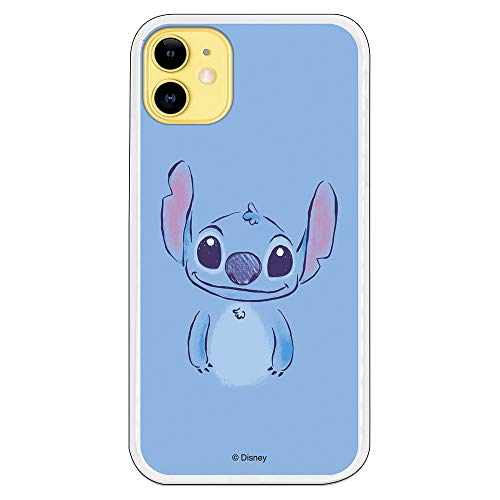 Funda para iPhone 11 Oficial de Lilo & Stitch Stitch Azul para Proteger tu móvil. Carcasa para Apple de Silicona Flexible con Licencia Oficial...