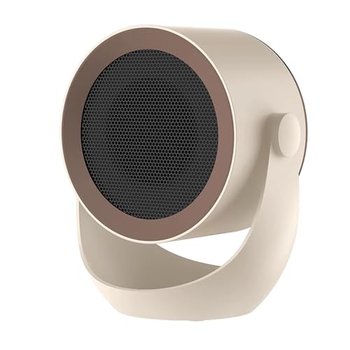 Calefactor portátil, Ventilador calefactor de escritorio, mini radiador for el hogar y la oficina en invierno, práctico ambiente, electrodoméstico for calefacción para oficina(Beige)