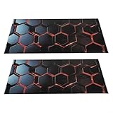 2 x Waben-Auto-B-Säulen-Aufkleber, wasserdichtes PET-Material, Aufkleber für Autotürpfosten, passend für DIY-Fahrzeug-Außendekoration (A)