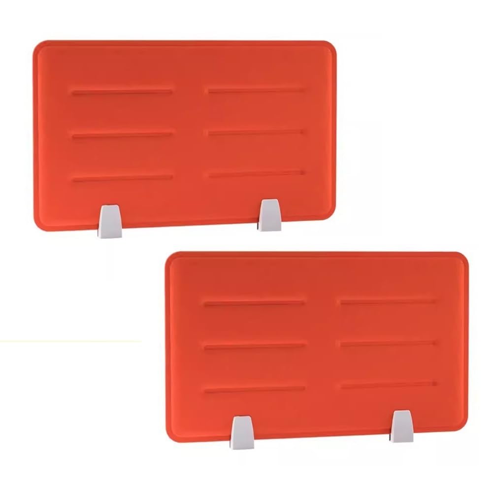 KLGFBDC Acoustic Desk Divider Independent Noise Reduction Privacy Panel for Classroom Workstations Soundproof Partition Orange 34x58cm Enhance Focus & Productivity