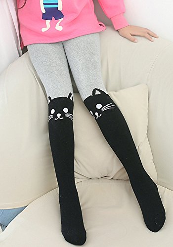 Little Girls' Cute Patchwork Cotton Footed Tights Spring Fall Stockings3
