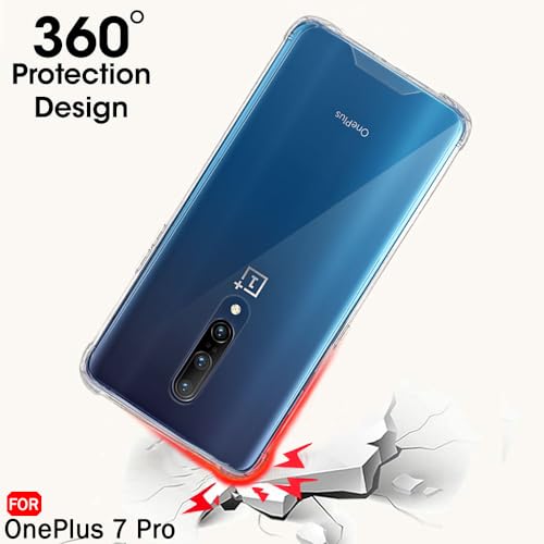 Image of TheGiftKart Crystal Clear Back Cover Case for OnePlus 7 Pro | Shock Proof 360 Protection | Hard Clear Back Cover Case for OnePlus 7 Pro (PC & TPU, Transparent Bumper)