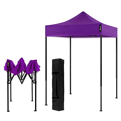 AMERICAN PHOENIX Canopy Tent 5x5 Pop Up Portable Tent Commercial Outdoor Beach Instant Sun Shelter (Red)