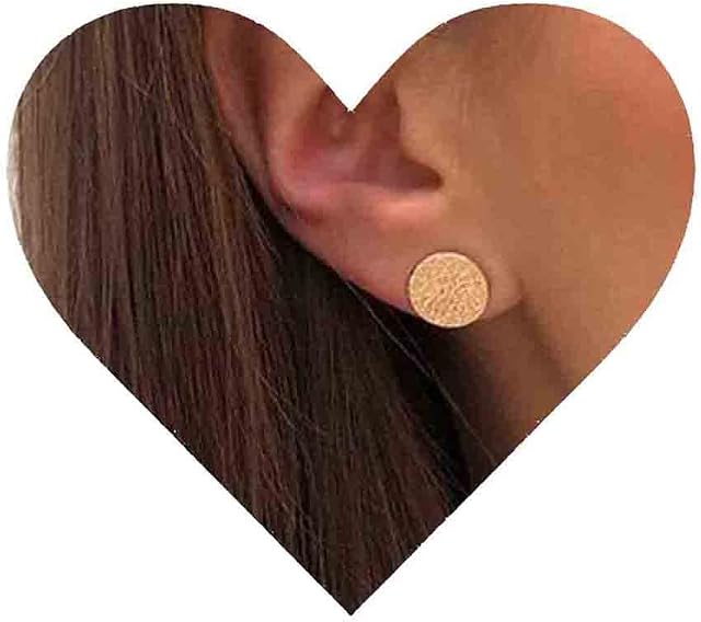 Yheakne Boho Disc Coin Studs Earrings Gold Hammered Coin Earrings Tiny Circle Earrings Studs Minimalist Geometric Earrings for Women and Girls Gifts
