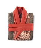 Top Towel Albornoz Indico Jacquard 100% Algodón 500 g/m² – Acabado Terciopelo, Alta Absorción y Tacto Suave