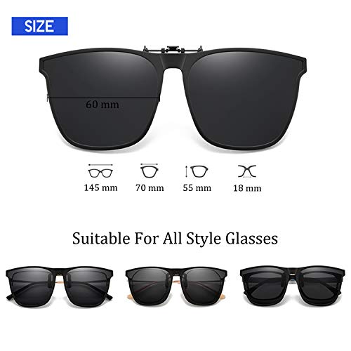 Clip On Sunglasses Polarized Unisex Large Lightweight For Prescription Glasses4