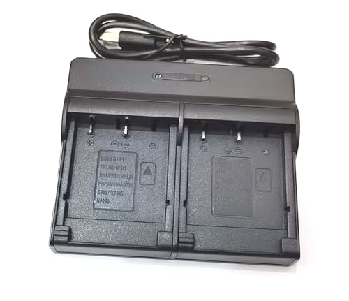 Cargador batería Fuji NP-40 doble para revivir tu cámara Pentax Optio