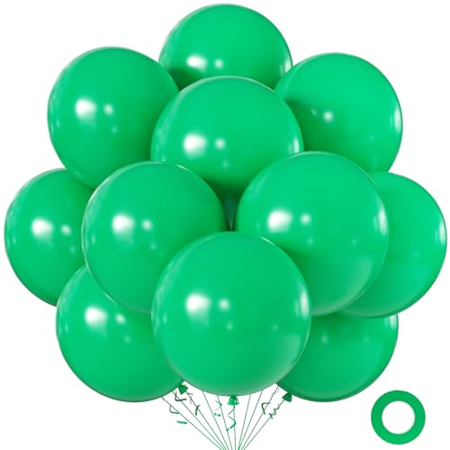 Image of KALOR 18 Inch Light Green Large Latex Round Balloons 30-Pack