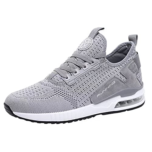 SSERHEHK Sportschuhe Laufschuhe Atmungsaktiv Leichte Turnschuhe Gym Fitness Sneaker für Herren Damen 1820 Gray 42EU Cover