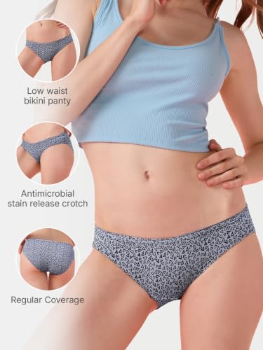 Image of Enamor Chic Cotton, All Day Comfort, Low Waist Bikini Panty for Women - Naturally Breathable, Antimicrobial with Stain Release, Inner Elastic, Regular Coverage - CB03 (Pack of 3)