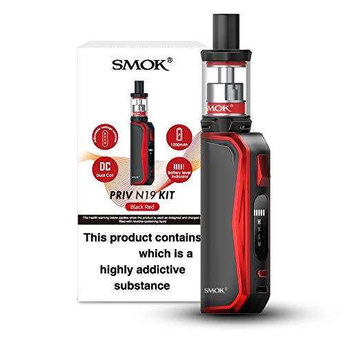 SMOK-Priv-N19-Kit-BlackRed-E-Cigarette-Vape-Starter-Kit-No-Nicotine