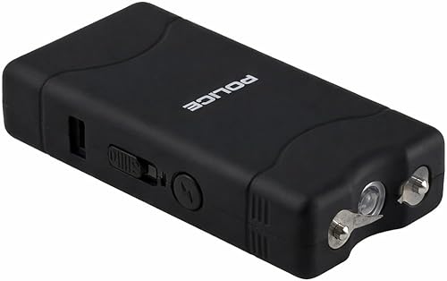 POLICE Pistola paralizante para defensa personal 800 – Mini recargable de alto voltaje con linterna LED, compacta y resistente, seguridad personal