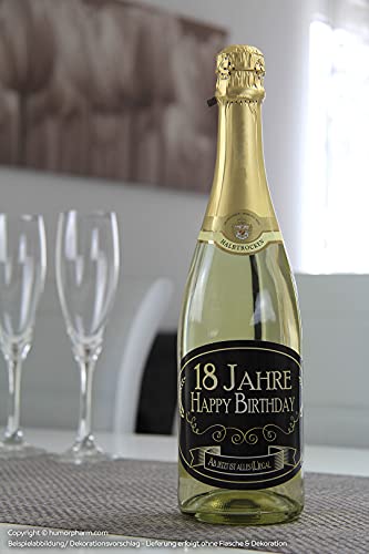 "Beste jaargang - 75 jaar - Happy Birthday" sticker champagnefles wijnfles zelfklevend - Image 5