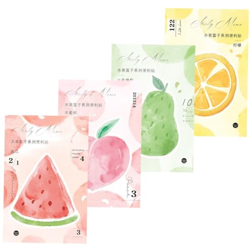 LEDMOMO かわいい果物柄付箋メモパッド冊 携帯便利なティアオフ式ノート 軽量で な紙素材使用 日々のスケジュール管理や伝言に