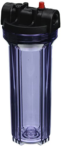 Boîtier transparent de 25,4 cm Hydronix avec capuchon nervuré noir de RO