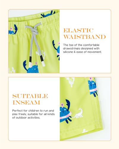 Image of SURF CUZ Surfcuz Little Boys Swim Trunks UPF 50+ Toddler Beach Shorts Swimsuit Kids Quick Dry Swimwear