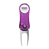IZZO Golf Metal Foldable Golf Divot Repair Tool with Removable Magnetic Golf Ball Marker - Purple