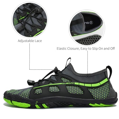 Image of Queday Water Shoes for Women Men Quick Dry Barefoot Shoes Athletic Lightweight Sports Aqua Socks Outdoor Swim Fishing Hiking Diving Surf Walking Kayaking