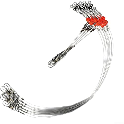 Startbuymore Set of Fishing Leaders with Snap Swivels, Includes 6 Rigs for Hooks and Bait, Ideal for All Types of Fishing (1 white head) - Image 4