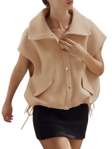 MAOECO Fall Spring Vest for Women Trendy 2025 Sleeveless Casual
