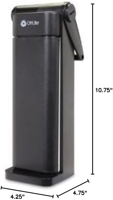 Dimensions of the OttLite L139AB Desk Lamp, showing height, depth, and width.