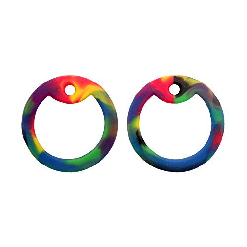 Tag-Z Military Dog Tag Silencers - 2 Pieces - 42 Silencer Colors to Choose from! - Tie-Dye Camo