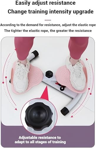 Waist Twister Machine with Resistance Bands - Non-Slip Twist Board for Core & Foot Training, Aerobic Fitness Equipment, 300 lbs Capacity for Effective Slimming Workouts