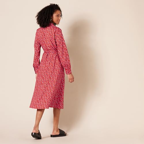 Image of Amazon Essentials Women's Georgette Long Sleeve Midi Length Shirt Dress