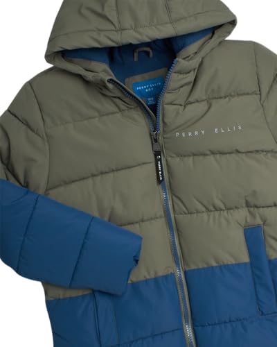 Perry Ellis Boys Winter Coat - Quilted Hooded Puffer Jacket with Fleece Lining - Lightweight Outerwear for Boys (Sizes 8-18)3