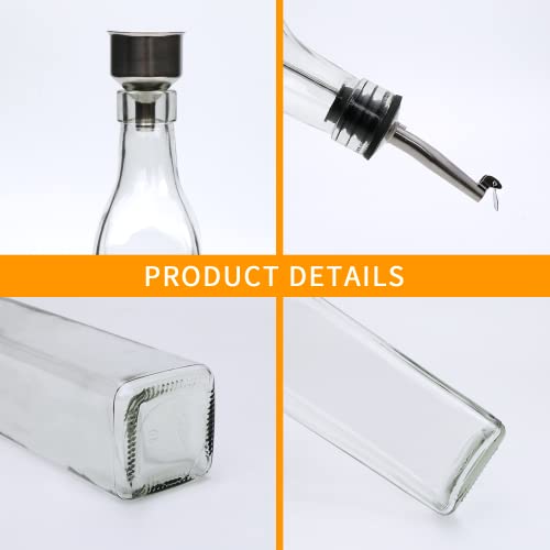 Salzesfalls 8 Pack Oil Dispenser Bottle,500Ml Oil Dispenser Set,Clear Cruet With Pourers And Corks For Kitchen #TOP2