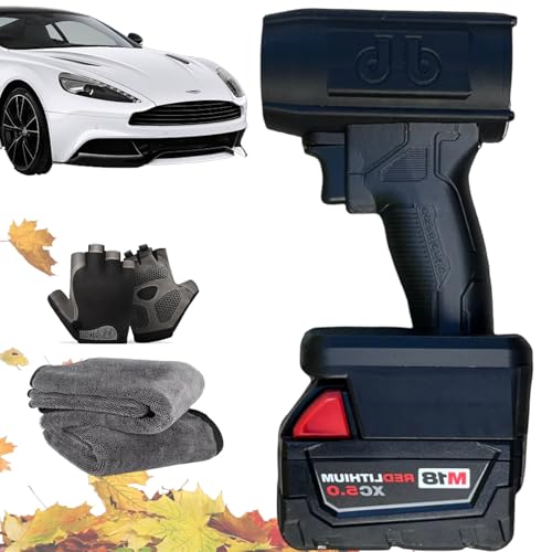 Storm Industries Jet Blower 2.0, Electric Cordless Jet Blower Car Dryer, 130,000 RPM 200 Mph, Portable Handheld Turbo Blower, for Car, Patio, Lawn, Blowing Leaves (for Milwaukee)
