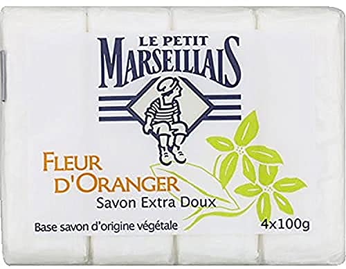 Le Petit Marseillais Bath and Body 4 Soaps (4 Barsx100g=400g) (Orange Blossom (Fleur d'oranger))