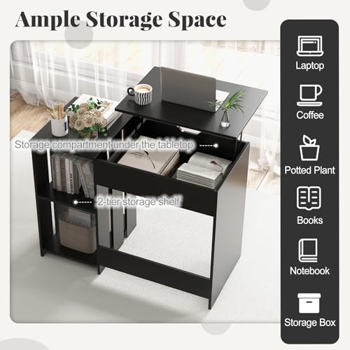 Bureau d'ordinateur ajustable avec compartiment secret et étagères Nightcore