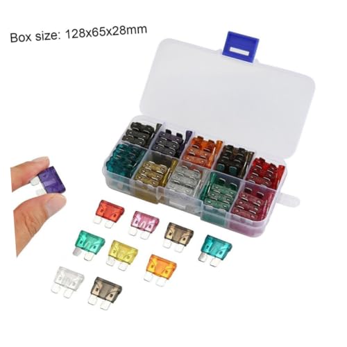 100 unidades de fusibles automotrices surtidos para auto, camioneta, SUV, RV y dispositivos eléctricos - 2 A a 35 A miniatura 2